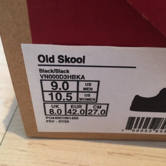 Mens Vans Shoes-Old Skool- size 9 - Picture 3 of 3